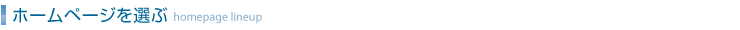 ホームページを選ぶ